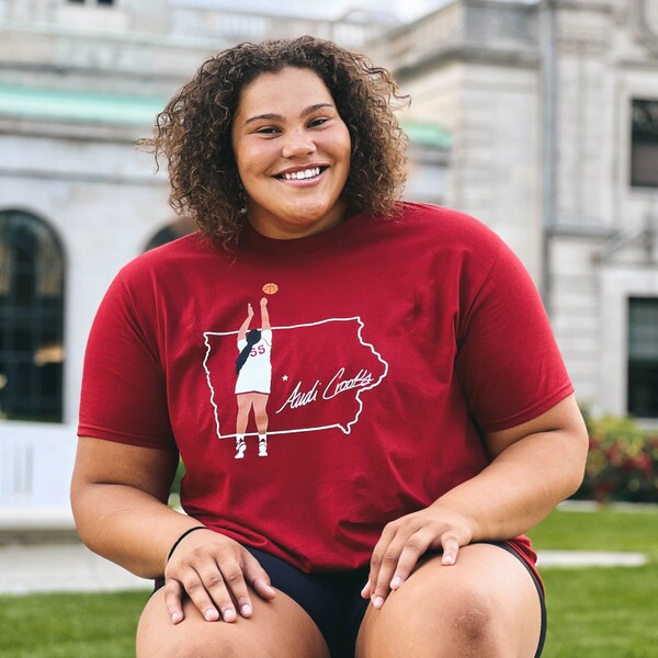 Audi Crooks State of Iowa Cardinal Short Sleeve T-shirt (was $29.99)